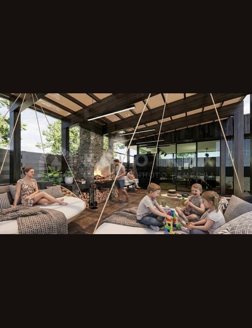 Беседка с мангальной зоной