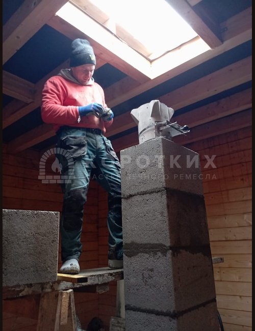Ремонт дымохода и монтаж.