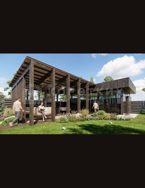 Беседка с мангальной зоной