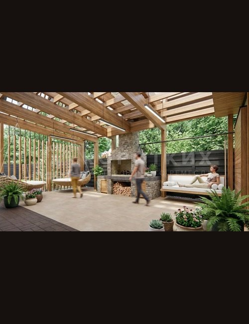 Беседка с мангальной зоной