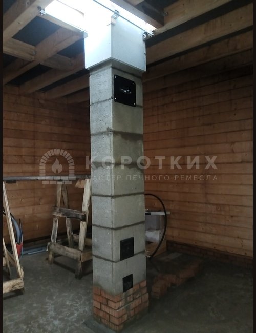 Ремонт дымохода и монтаж.