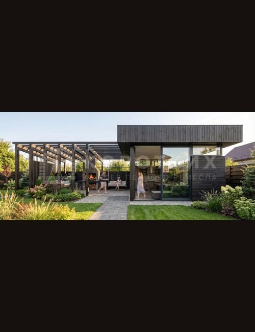 Беседка с мангальной зоной