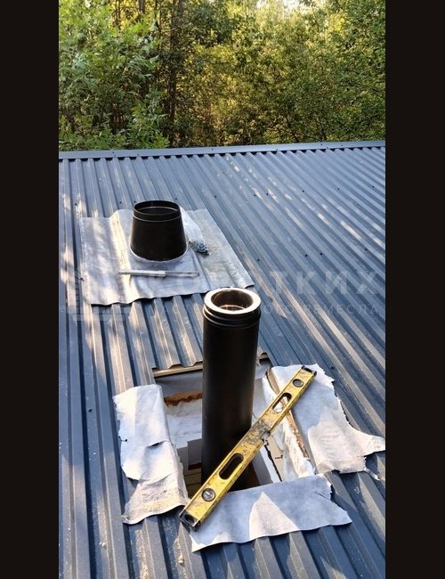 Ремонт дымохода и монтаж.