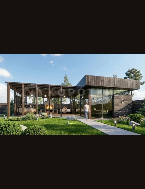 Беседка с мангальной зоной